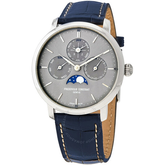 Frederique Constant, Slim Line Perpetual Automatic Grey Dial Men's Watch