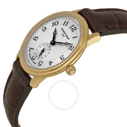 Frederique Constant, Slim Line Silver Dial Gold-plated Ladies Watch 235AS1S5