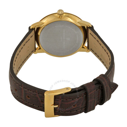 Frederique Constant, Slim Line Silver Dial Gold-plated Ladies Watch 235AS1S5