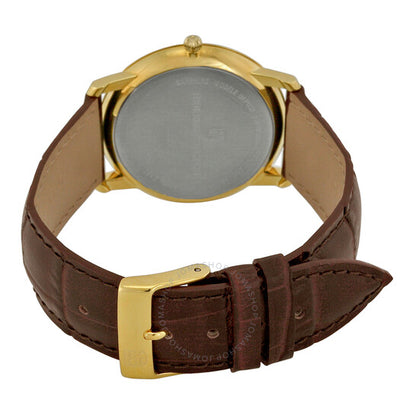 Frederique Constant, Slim Line Silver Guilloche Gold-Plated Men's Watch 245AS4S5