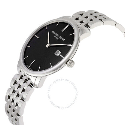 Frederique Constant, Slimline Automatic Black Dial Stainless Steel Men's Watch