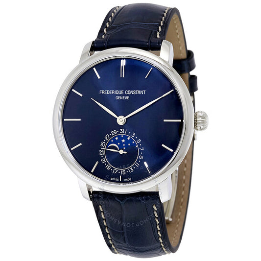 Frederique Constant, Slimline Automatic Moonphase Blue Dial Men's Watch