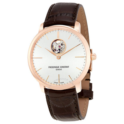 ساعة فريدريك كونستانت، سليملاين أوتوماتيكية بقرص فضي للرجال، 312V4S4