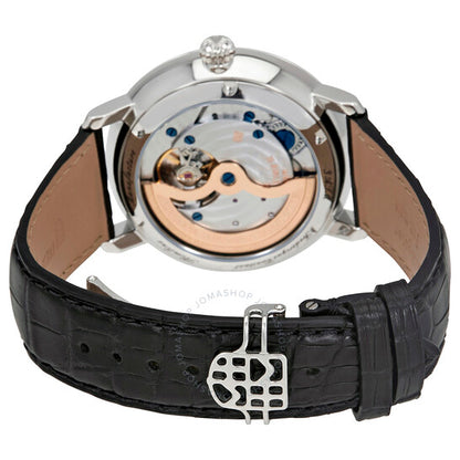 Frederique Constant, Slimline Automatic Silver Dial Black Leather Men's Watch