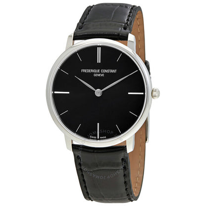 Frederique Constant, Slimline Black Dial Men's Watch