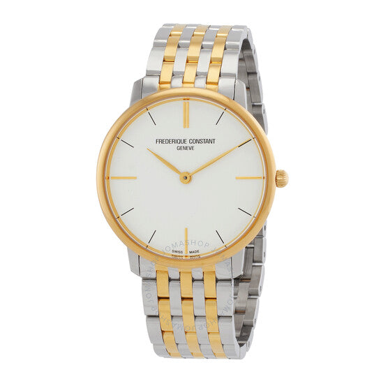 Frederique Constant, Slimline Gents Quartz White Dial Watch
