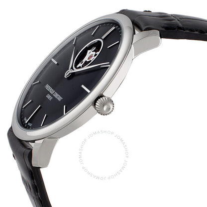 Frederique Constant, Slimline Heart Beat Automatic Black Dial Men's Watch