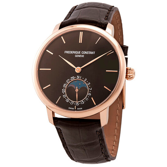 Frederique Constant, SlimLine Moonphase Automatic Brown Dial Men's Watch