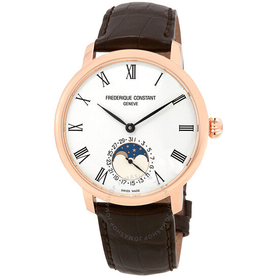 Frederique Constant, Slimline Moonphase Automatic Silver Dial Men's Watch