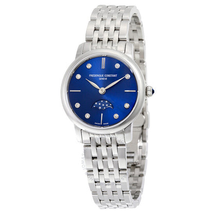Frederique Constant, Slimline Moonphase Blue Dial Ladies Watch