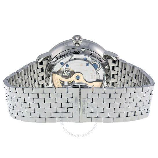 Frederique Constant, Slimline Moonphase Navy Blue Dial Steel Men's Watch