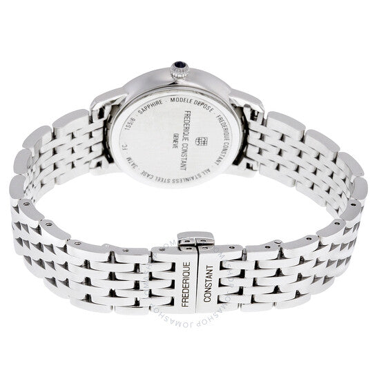 Frederique Constant, Slimline Moonphase Navy Dial Stainless Steel Ladies Watch