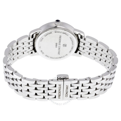 Frederique Constant, Slimline Moonphase Navy Dial Stainless Steel Ladies Watch