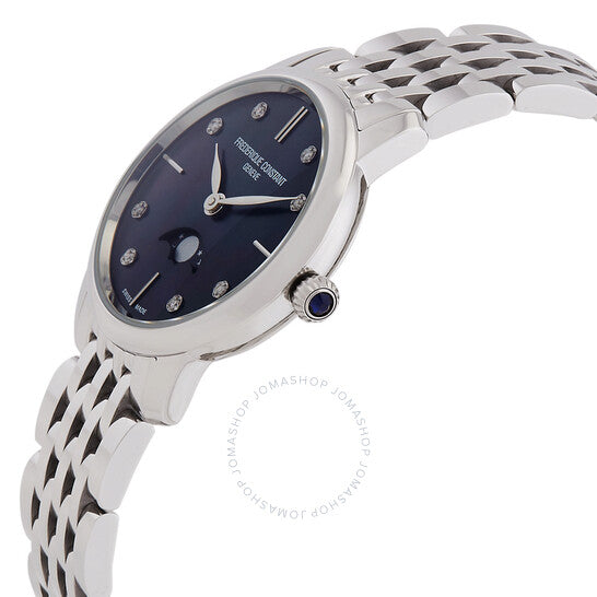 Frederique Constant, Slimline Moonphase Quartz Diamond Ladies Watch