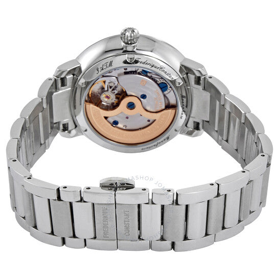 Frederique Constant, Slimline Moonphase Silver Diamond Dial Automatic Men's Watch