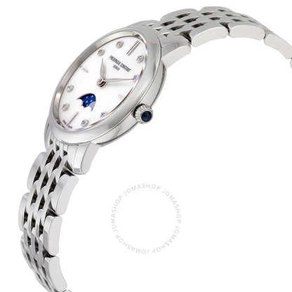 Frederique Constant, Slimline Mother of Pearl Dial Diamond Ladies Watch