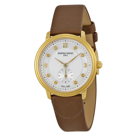 Frederique Constant, Slimline Mother of Pearl Dial Gold-plated Ladies Watch