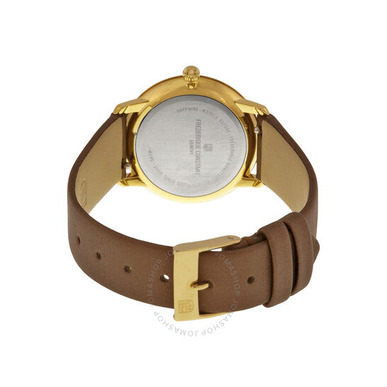 Frederique Constant, Slimline Mother of Pearl Dial Gold-plated Ladies Watch
