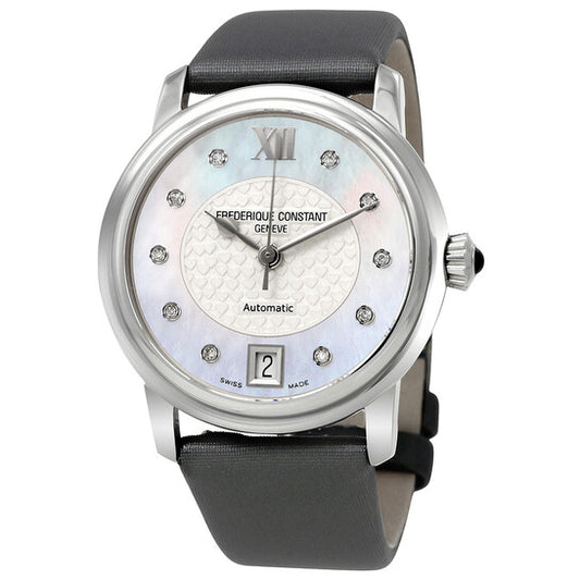 Frederique Constant, Slimline Mother of Pearl Diamond Ladies Watch