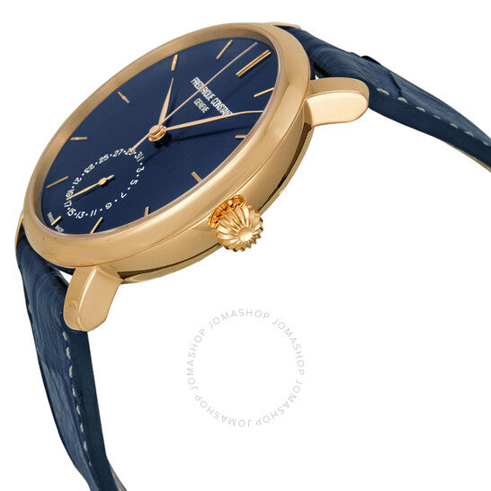 Frederique Constant, Slimline Navy Dial Navy Leather Men's Watch