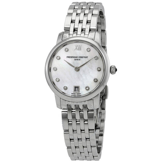 Frederique Constant, Slimline Quartz Diamond Ladies Watch
