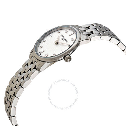 ساعة فريدريك كونستانت، رفيعة المستوى، كوارتز، مينا بيضاء، للسيدات