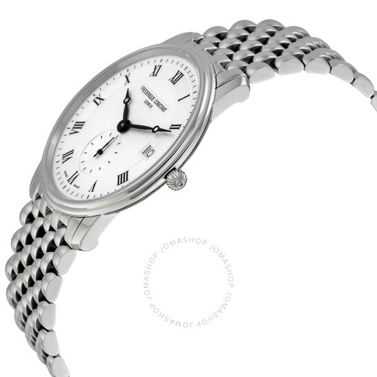 Frederique Constant, Slimline Silver Guilloche Dial Men's Watch 245M4S6B