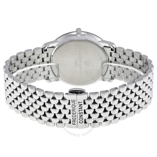 Frederique Constant, Slimline Silver Guilloche Dial Men's Watch 245M4S6B