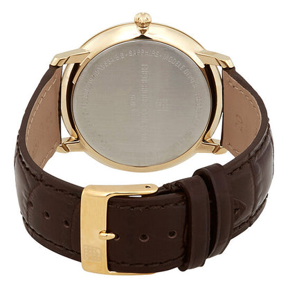 Frederique Constant, Slimline Yellow Gold Plated Stainless Steel Men's Watch