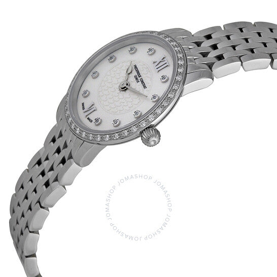 Frederique Constant, Stainless Steel Slim Line Diamond Ladies Watch 200WHDSD6B