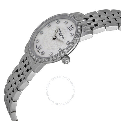 Frederique Constant, Stainless Steel Slim Line Diamond Ladies Watch 200WHDSD6B