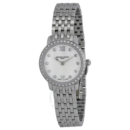 Frederique Constant, Stainless Steel Slim Line Diamond Ladies Watch 200WHDSD6B