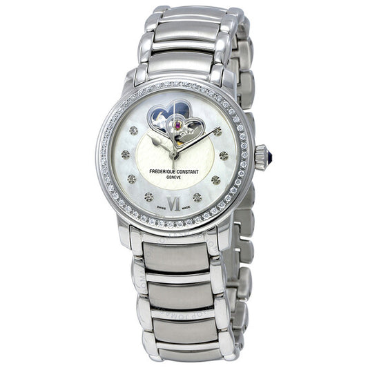 Frederique Constant, White Mother of Pearl Ladies Watch