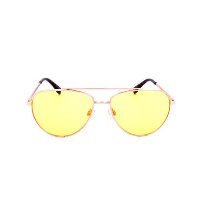 Ladies Gold Tone Pilot Sunglasses