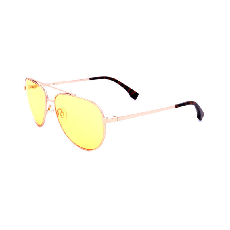Ladies Gold Tone Pilot Sunglasses