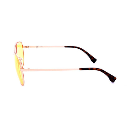 Ladies Gold Tone Pilot Sunglasses