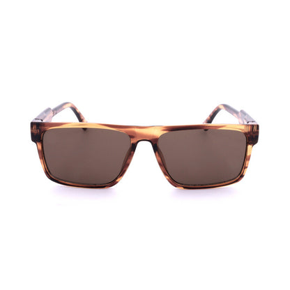 Men's Brown Rectangular Sunglasses