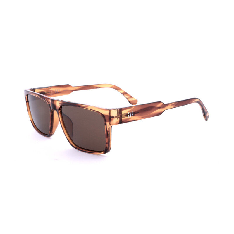 Men's Brown Rectangular Sunglasses