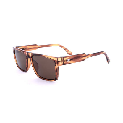 Men's Brown Rectangular Sunglasses