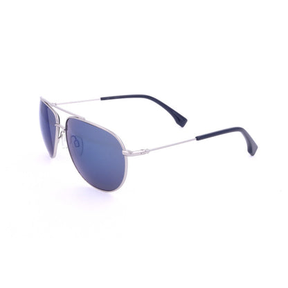 Men's Silver Tone Pilot Sunglasses