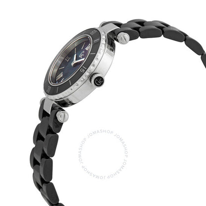 Gc By Guess, Mini Chic Ceramic Quartz Black Dial Ladies Watch