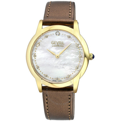 Gevril, Airolo Diamond Mother of Pearl Dial Ladies Watch