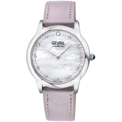Gevril, Airolo Diamond Mother of Pearl Dial Ladies Watch