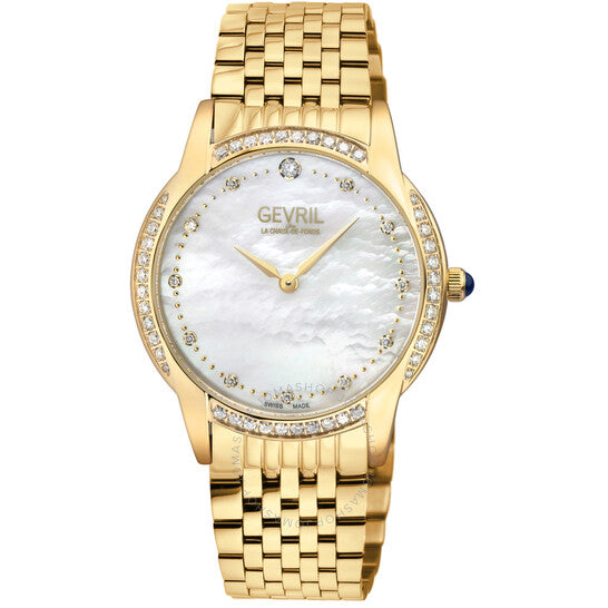 Gevril, Airolo Diamond Mother of Pearl Dial Ladies Watch
