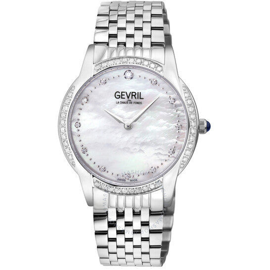 Gevril, Airolo Diamond Mother of Pearl Dial Ladies Watch