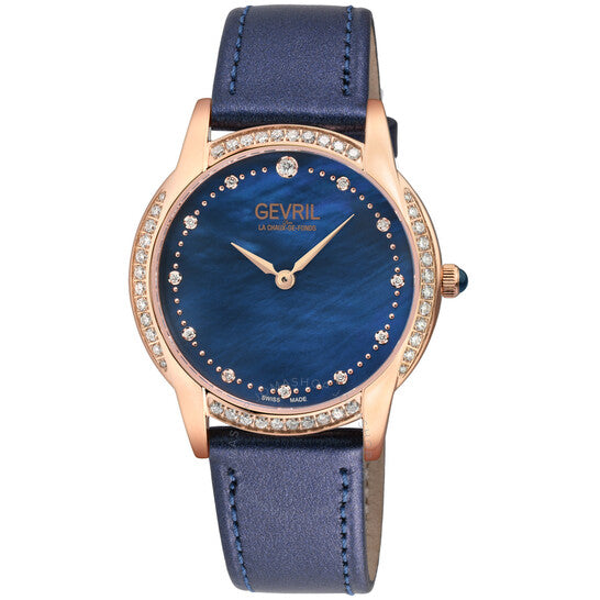 Gevril, Airolo Diamond Mother of Pearl Dial Ladies Watch