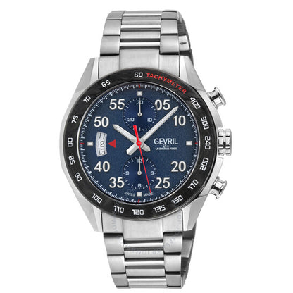 Gevril, Ascari Chronograph Automatic Blue Dial Men's Watch