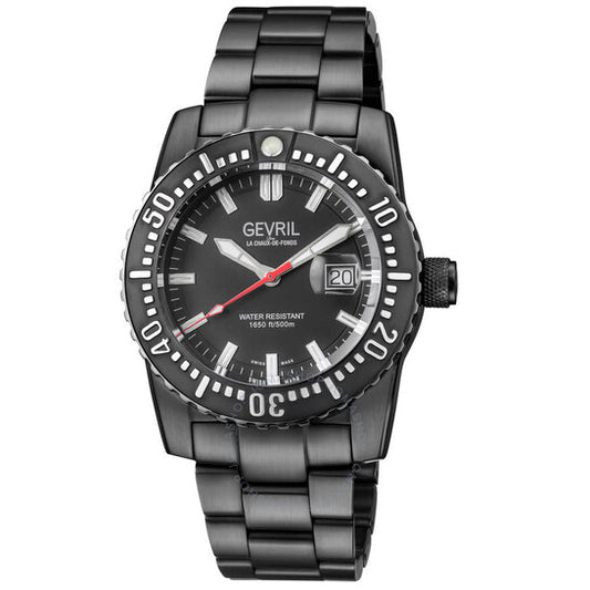 Gevril, Canal St Divers Automatic Black Dial Men's Watch