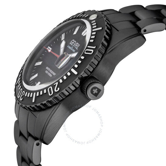 Gevril, Canal St Divers Automatic Black Dial Men's Watch