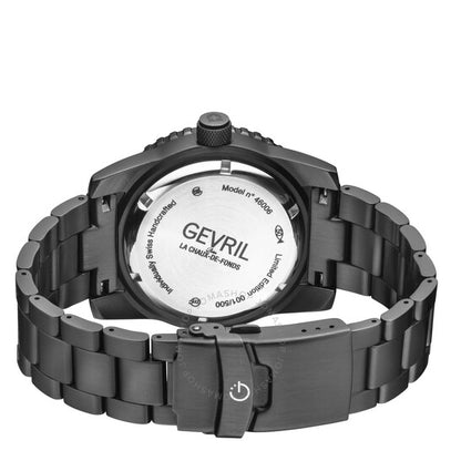 Gevril, Canal St Divers Automatic Black Dial Men's Watch